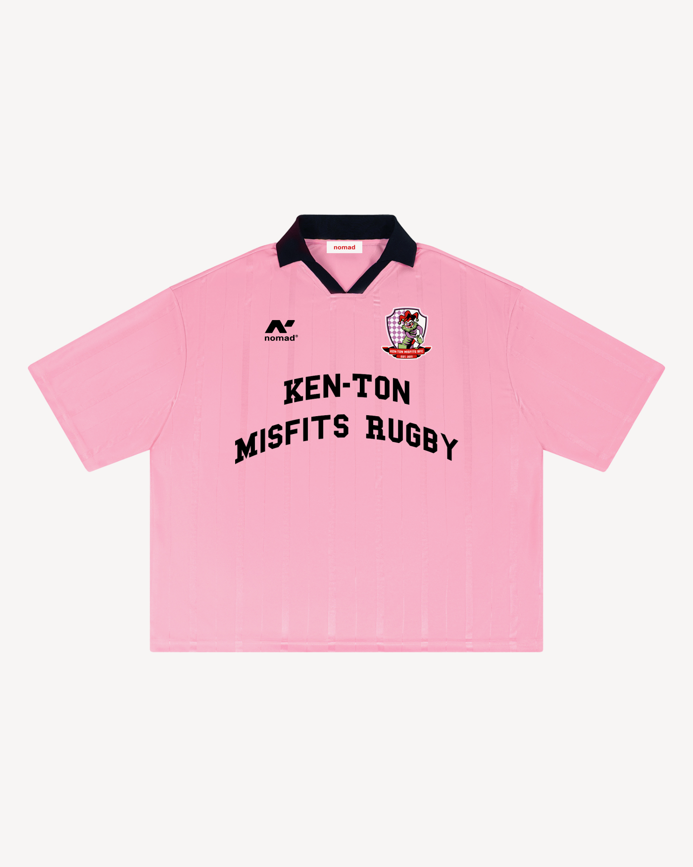 Ken-Ton Misfits RFC Striped Boxy Jersey, Pink