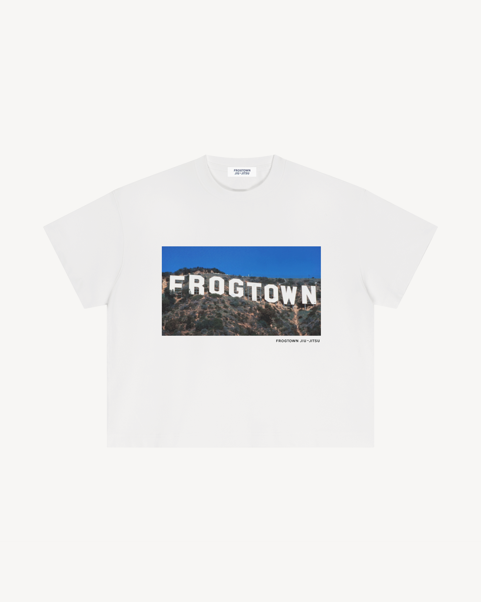 Frogtown Jiu-Jitsu Sign Box Fit Tee, White