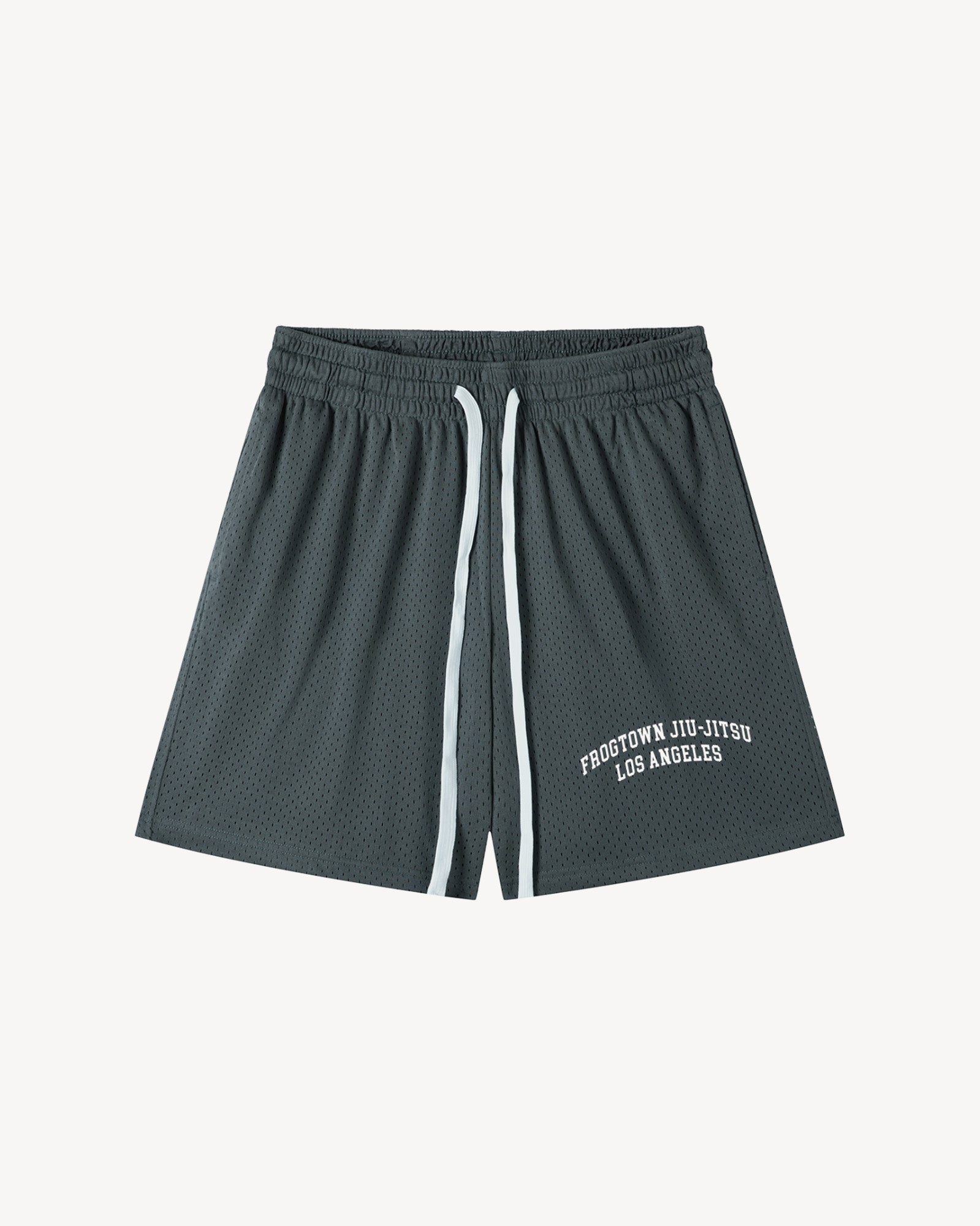 Frogtown Jiu-Jitsu Mesh Gym Shorts, Grey