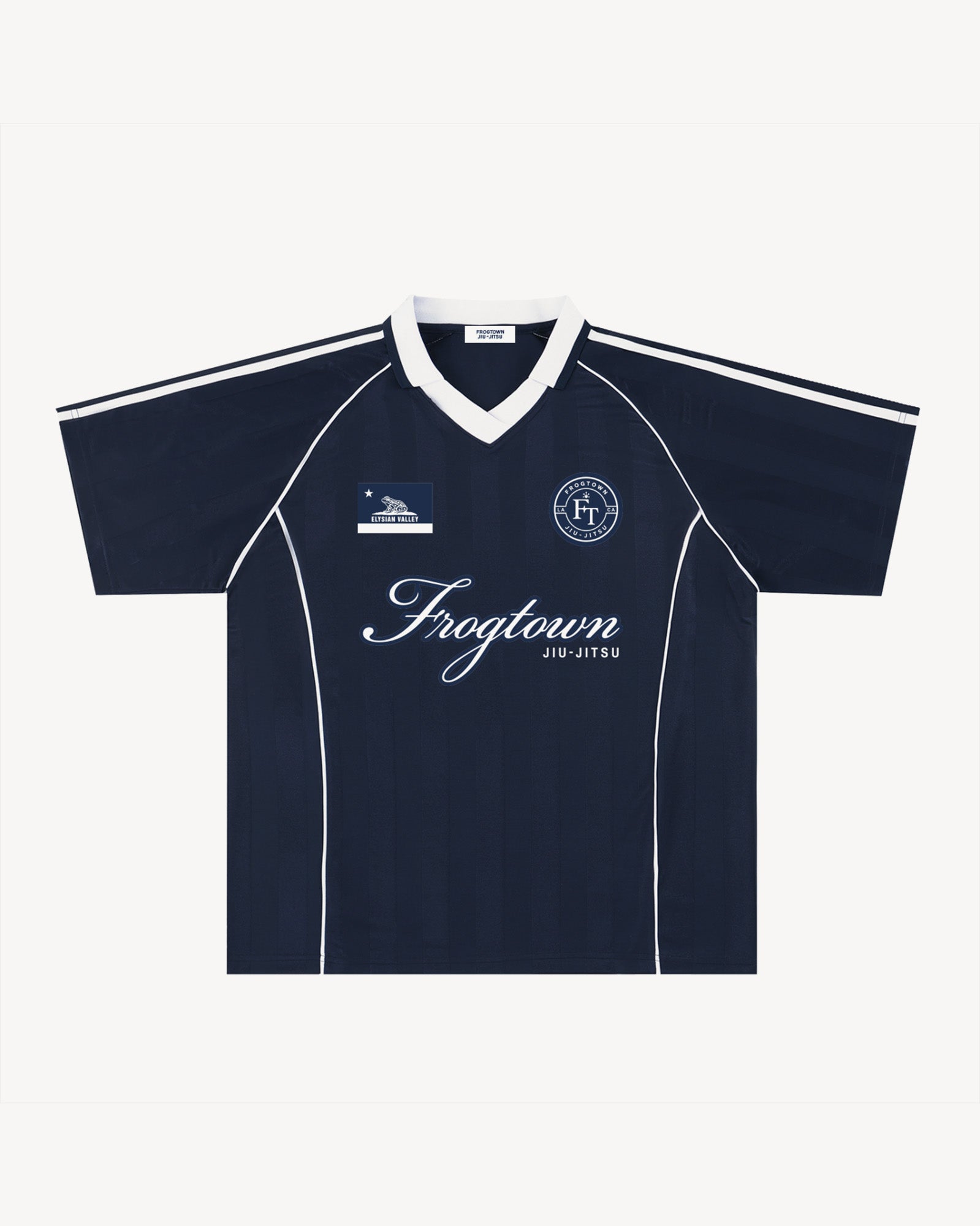 Frogtown Jiu-Jitsu Soccer Jersey. Navy