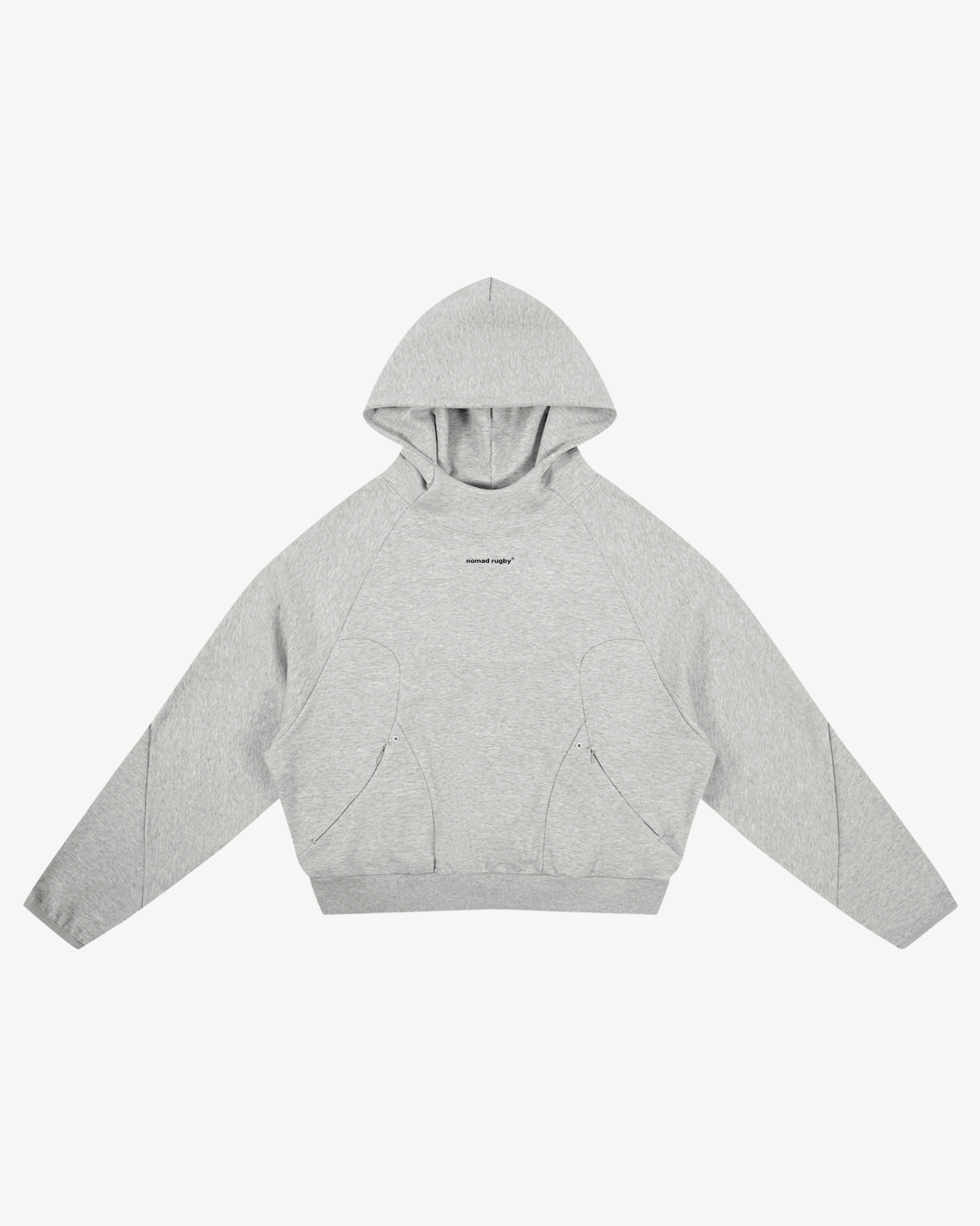 Nomad Rugby Raglan Hoodie, Grey