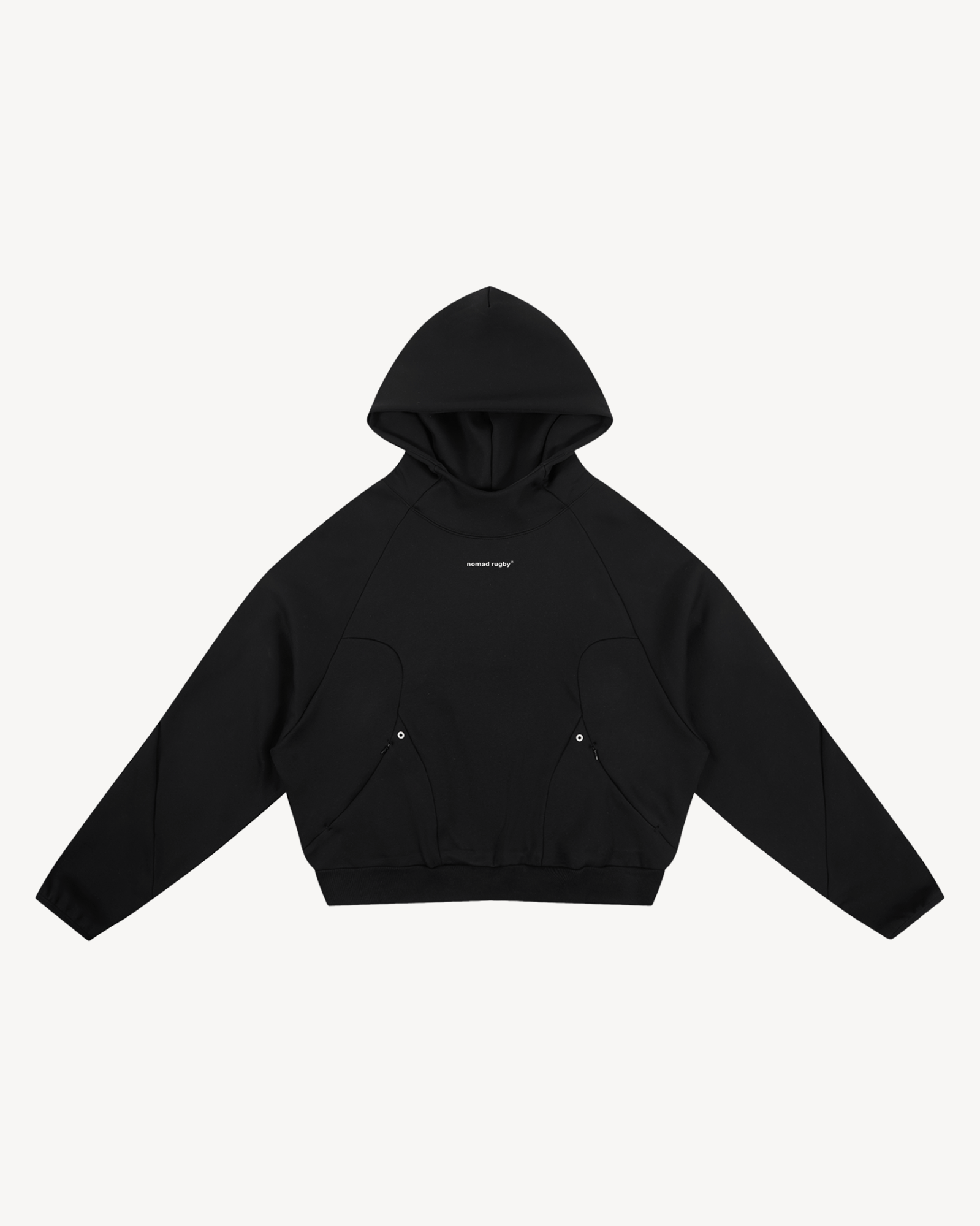 Nomad Rugby Raglan Hoodie, Black