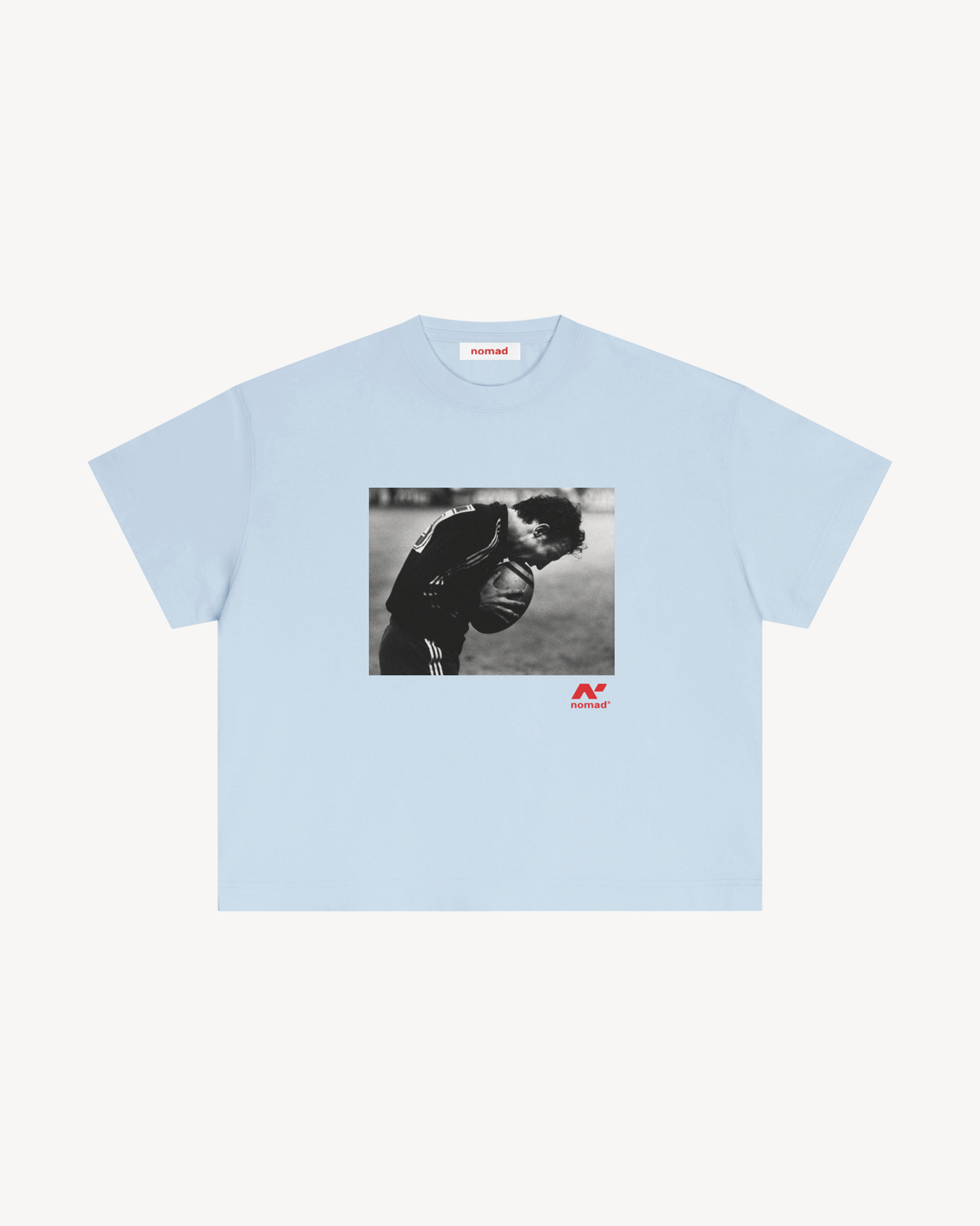 Nomad x Love of the Game Light Weight Box Tee, Light Blue