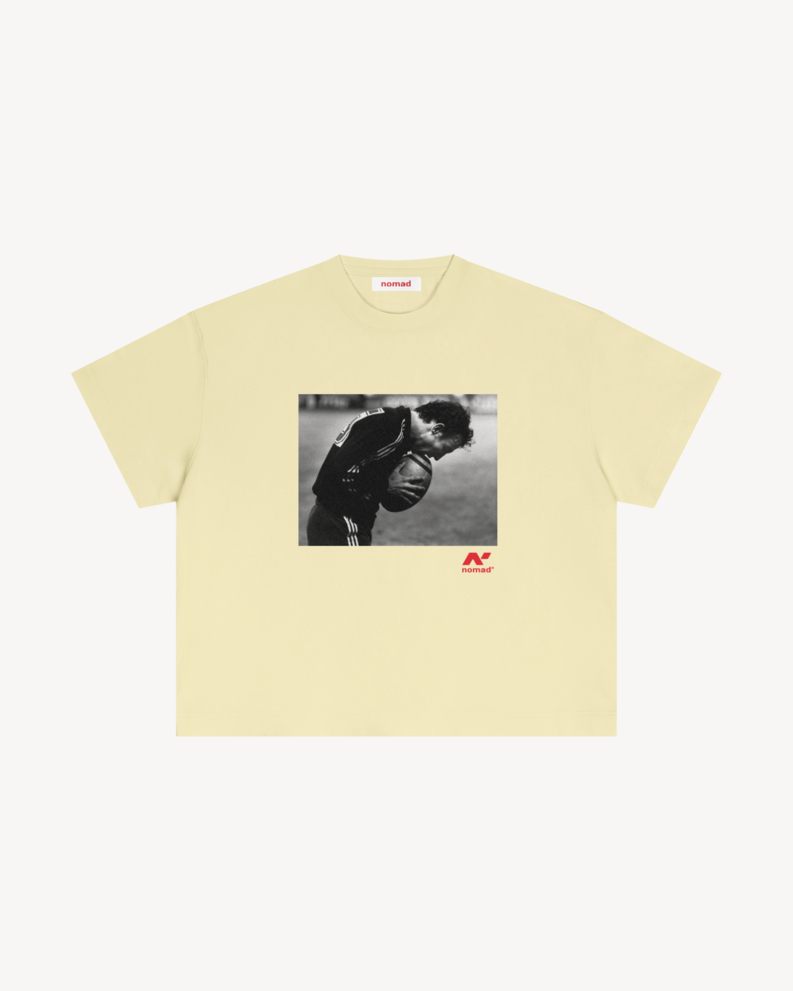 Nomad x Love of the Game Light Weight Box Tee, Pastel Yellow