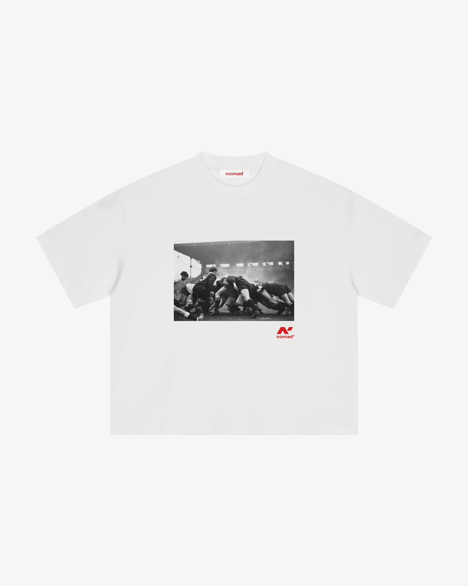 Nomad 1967 Scrum Loose Box Fit Tee, White