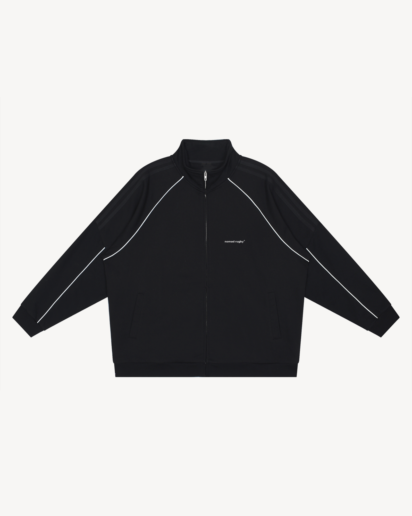 Nomad Rugby Piped Raglan Sleeve Zip Up Jacket