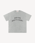 Ken-Ton Misfits Rugby College Font Oversized Tee, Washed Grey
